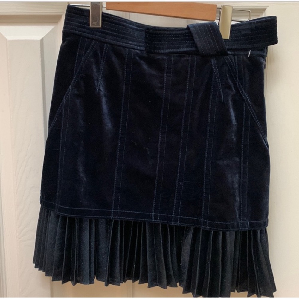 🎲PHILLIP LIM velvet & metallic mini skirt - Picture 5 of 14